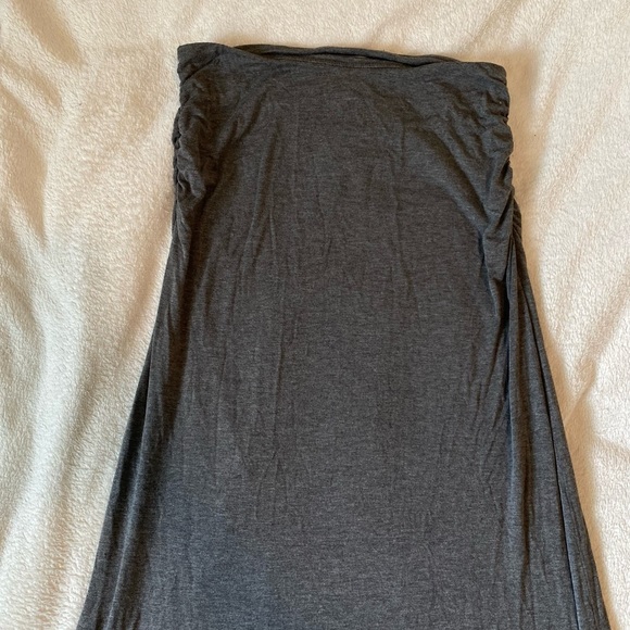 Caslon Women’s Grey Long Maxi Skirt stretchy soft slip on skirt - Picture 3 of 4